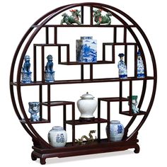 Dark Cherry Grand Elmwood Asian Moon Curio Stand Chinese Decor Asian Interior, Ancient Chinese Room, Chinese Room Decor, Asian Moon, Chinese Style Bedroom, Tea Corner, Chinese Interior Design, Chinese Room, Asian Inspired Decor