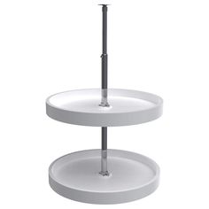 If your kitchen cabinet is spinning out of control, the Rev-A-Shelf 20'' Polymer Full-Circle 2-Shelf Lazy Susan is here to save the day. Whether you are replacing an old unit or just adding a corner cabinet lazy susan to your lower or corner base cabinet, you will not be disappointed with the exceptional design and the durable rotating hardware that makes installation simple. This 2-shelf system is made of double-wall polymer and sturdy rib construction for unmatched durability. Each adjustable Kitchen Lazy Susan Organization, Kitchen Lazy Susan, Corner Cabinet Solutions, Lazy Susan Organization, Kitchen Drawer Organizers, Blind Corner Cabinet, Corner Base Cabinet, Armoire D'angle, Corner Kitchen Cabinet