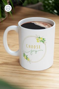 a close up of a cup of coffee on a table