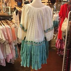 Pastel Turquoise, Cold Shoulder Sleeves, Pink Houses, Soft Baby, Eyelet Lace, Upcycle Clothes, Baby Soft, Shoulder Sleeve, Baby Pink