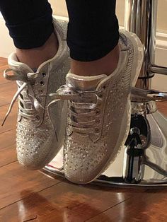 silver rhinestone sneakers Track Suits, Rhinestone Fashion, How To Clean Iron, Mock Neck Top, Drip Dry, Round Neck Tops, Knit Crop Top, Silver Rhinestone, Knit Set