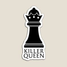 Killer Queen Black Magnet Killer Queen Aesthetic, Killer Queen Jojo Wallpaper, Queen Stickers Printable, Queen Vinyl, Cool Laptop Stickers, Queen Black, Chess Club, Design Stickers, Killer Queen