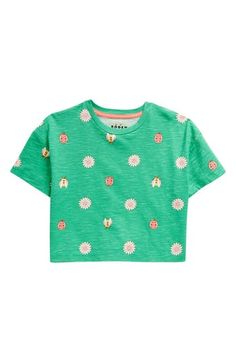 Sweet bees, ladybirds and little daisies bring summery charm to this slubbed-cotton T-shirt that's cut in a boxy, cropped silhouette your kiddo will love. 100% cotton Machine wash, line dry Imported Spring Daisy Print Graphic Tee, Relaxed Fit Daisy Print T-shirt For Spring, Relaxed Fit Short Sleeve T-shirt With Daisy Print, Spring Daisy Print Relaxed Fit T-shirt, Baby Boy T Shirt, Boden Kids, Spring T Shirts, Mini Boden, Crop Tshirt