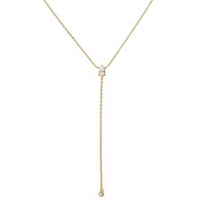 This lariat necklace is a sophisticated addition to any ensemble, making any night out memorable and fashionable! Its delicate style allows for easy layering for a show-stopping look. 14K Gold Plated over Sterling Silver Nickel-free & hypoallergenic Highest grade cz for an authentic diamond look Chain length: 16' + 3" extension 3" long y-chain with bezel at the bottom Demi Fine Jewelry, Lariat Necklace, Cleaning Jewelry, Chains Jewelry, Chain Lengths, Chain Length, Rhodium Plated, Pear, Night Out