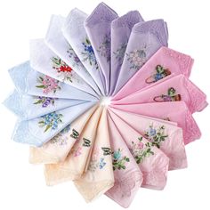 PRICES MAY VARY. Material: these floral handkerchiefs are made of cotton, and comfortable and soft material can bring nice touch to the skin, with a certain water absorption and no burden on the skin, which are very practical, and the exquisite workmanship makes the handkerchiefs look more refined and pretty Specifications: there are 18 pieces of beautiful flower embroidered handkerchief in total, with enough quantity to meet your handkerchief needs for a long time, or you can share them with yo Lace Handkerchief, Ladies Handkerchiefs, Embroidered Handkerchief, Silk Embroidery, Water Absorption, Naturally Dyed, Beautiful Flower, Embroidery Flowers, Bandanas