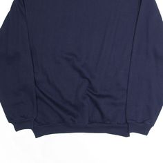 Item is in good used condition. >Size: S >Armpit To Armpit: 21" >Armpit To Cuff: 20" >Collar To Hem: 26" Blue Crew Sweatshirt With Ribbed Collar, Navy Sweatshirt With Ribbed Collar For Streetwear, Blue Sweatshirt With Ribbed Collar And Relaxed Fit, Navy Blue Sweatshirt, Blue Sweatshirt, Wholesale Shoes, Russell Athletic, Beauty Bag, Active Wear Tops