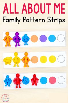 an all about me family pattern strips for kids to make