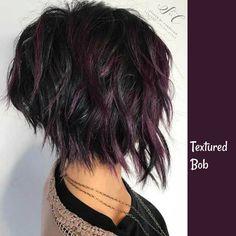 Short Messy Haircuts, Purple Balayage, Short Choppy Haircuts, Purple Lotus, Messy Haircut, Short Shag Hairstyles, Textured Bob