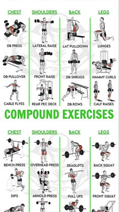 an exercise poster showing the different exercises you can use to do in your home gym