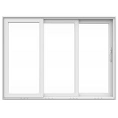 an open sliding glass door on a white background