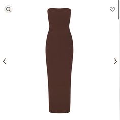 Tube Dress Color “Cocoa” Brown Strapless Bodycon Dress, Brown Strapless Evening Dress, Brown Midi-length Bodycon Dress For Evening, Brown Midi Length Bodycon Dress For Evening, Brown Sheath Midi Dress For Date Night, Fitted Brown Maxi Dress For Date Night, Brown Tube Dress, Dresses Fits, Tube Dress