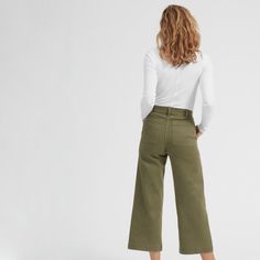 Women’s Pima Micro Rib Long-Sleeve Crew | Everlane Chic Cotton Bottoms For Layering, Favorite Sweater, Supima Cotton, Cold Weather, Khaki Pants, Most Beautiful, Long Sleeve, Pants, How To Wear