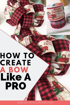 the instructions for how to create a bow like a pro are shown in this video