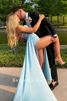 Sky Blue Cowl Neck Corset Custom Slit Satin Prom Evening Dress Inspiration Photos. #promdress #prominspiration #prom #2024 #prom2024 Cowl Neck Corset, Royal Entrance, Corset Prom Dress, Neck Corset, Prom Inspiration, Queen Of The Night, Corset Dress Prom, Prom 2024, Prom Queen