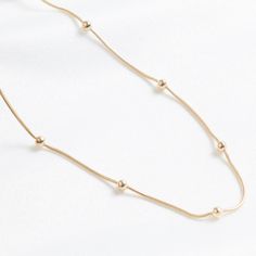 "New dainty Gold Beaded Satellite Chain Necklace. A perfect gift for special occasions, or for yourself. ★1 YEAR WARRANTY★ Our products are plated with a thick layer of 14k solid gold on sterling silver (925K), made with a special technique called \"vermeil\". All our jewelries are guaranteed for one year against tarnishing and deterioration. Provided that they are protected from water, soap and chemicals, they can be used for many years with their first day appearance. Our products are the best Snake Chain Necklace Gold, Satellite Necklace, Beaded Snake, Beaded Chain Necklace, Birthday Necklace Gift, Chain Necklace Gold, Snake Chain Necklace, Ball Chain Necklace, Gold Bead Necklace