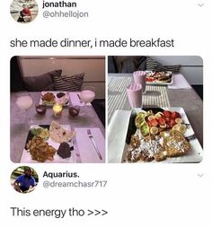 some food is sitting on a table with pink cups and glasses in front of them