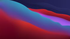 an abstract background with red, blue and purple waves in the foreground is shown