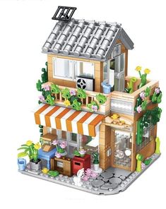 a toy house made out of lego blocks