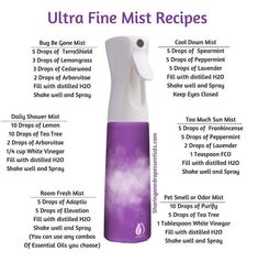 Doterra Air Freshener Spray, Doterra Mist Spray Recipes, Doterra Mister Bottle Recipes, Doterra Spray Bottle Recipes, Essential Oil Spray Recipes, Essential Oil Perfumes Recipes