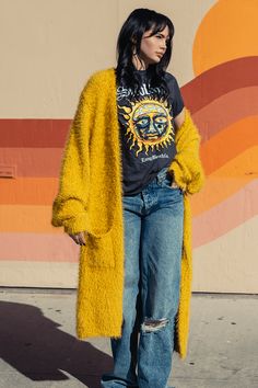 Kira Soho Mustard Cardigan - Life Clothing Co Mustard Cardigan, Inexpensive Clothes, Look Rock, Shein Outfits, Trendy Fall, Style Mistakes, Looks Style, Online Clothing Stores