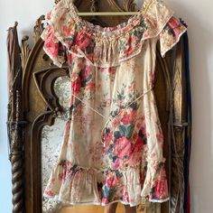 Zimmermann Floral Dress. Zim Size 1. Bohemian Fitted Floral Dress For Daywear, Fitted Bohemian Floral Dress For Daywear, Bohemian Silk Mini Dress With Floral Print, Bohemian Silk Mini Dress For Summer, Zimmermann Dress, Floral Dress, Colorful Dresses, Womens Dresses, Dresses