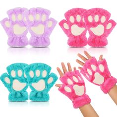 PRICES MAY VARY. Rich in quantity: our package included 3 pairs of cute cat paw fingerless gloves in 3 different colors, enough quantity and various colors can meet your daily needs and replacement, which can keep your hand warm in winter Soft material: these fur plush cat paw gloves are made of coral fleece, which is soft and warm, convenient and comfortable to wear; They are cute and vivid in color, easy to wash but will not fade or break easily, cat paw winter gloves are necessary accessories Pink Cat Gloves, Cat Paw Gloves, Cat Gloves, Lion Paws, Paw Gloves, Fur Gloves, Lion Paw, Cold Weather Gloves, Kawaii Cosplay