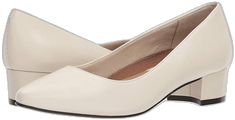 Elegant Synthetic Slip-on Court Shoes, Cushioned Slip-on Heels For Work, Spring Slip-on Court Shoes For Work, Spring Workwear Slip-on Court Shoes, Formal Fitted Synthetic Flats, Spring Business Slip-on Ballet Flats, Fitted Closed Toe Ballet Flats For Work, Slip-on Pointed Toe Synthetic Flats, Cream Almond Toe Ballet Flats For Work