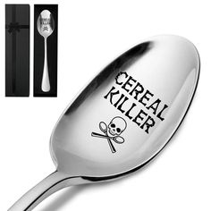 a spoon with a skull and crossbones on it