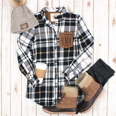 Greet fall and winter in style with our Monogrammed Layering Plaid Tunic Shirt. We think that plaid never looked so polished! Leave it to Marleylilly to design a tunic-length, flannel shirt with a classic button-down fit and a fab monogrammed pocket embellishment. Available in multiple stylish plaid colors, this brushed twill flannel shirt is perfect with jeans or leggings in the fall. Add a pair of our famous Marleylilly duck boots or super-soft Sherpa boots for a stylish yet simple look you&rs Sherpa Boots, Layered Tunic, Marley Lilly, Weather Seasons, Plaid Tunic, Duck Boots, Tunic Shirt, Tunic Length, In The Fall