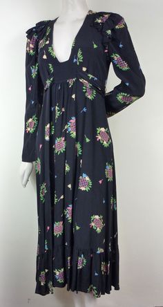 Ossie Clark w/ Celia Birtwell print dress Classic Closet, Swinging London, Vintage Inspiration