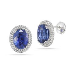 METAL SPECIFICATIONS Metal Name: White Gold 14K STONE SPECIFICATIONS Stone Name: SAPPHIRE & DIAMOND Stone Cut: Oval & Round cut Stone Specifications: There is one sapphire in the center of approx. 2.00 carats (Approx. Size 8.5 x 6.5 mm) & total diamonds on the side approx. 1.50 carats in each earring. Natural earth mined stones. Total Stone Weight: approx. 7.00 carats Color: Blue/F Clarity: AAA/VVS1 APPRAISAL Appraised Value : $38448.00 Comes with FREE APPRAISAL All kind of customization and opt Diamond Earrings Studs Round, Womens Earrings Studs, Halo Earrings Studs, Sapphire Earrings, Natural Earth, Simple Earrings, Sapphire Diamond, Round Earrings, Diamond Stone