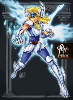 an image of a female character from the animated video game mega force, with blue and white wings