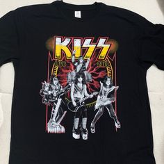 Brand New Kiss Shirt Without Tags. Usually Accept Reasonable Offers. Thank You. Black Punk T-shirt For Music Festivals, Black Grunge Top For Music Festivals, Black Grunge Tops For Music Festivals, Black Band Logo T-shirt For Alternative Fashion, Black Edgy Tops For Music Festivals, Edgy Black T-shirt For Fan Merchandise, Black Band Logo T-shirt For Concert, Black Rocker T-shirt With Band Logo, Black Band Merch T-shirt With Logo