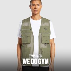 LAYER UP. LEVEL UP. Layer up and level up your fit wherever you’re heading in the Woven Vest. • Functionality AND style• Large cargo pockets with velcro fastening• Breathable mesh material• Side pockets for your hands SIZE & FIT• Regular fit• Regular length• Model is 6'1" and wears size M MATERIALS & CARE• Main: 100% Nylon• Ripstop: 100% Cotton SKU: A5A6U-ECJP Casual Streetwear Vest With Functional Pockets, Sporty Activewear With Functional Pockets For Streetwear, Sporty Streetwear Activewear With Functional Pockets, Sports Nylon Vest With Pockets, Nylon Sports Vest With Pockets, Outdoor Cotton Activewear With Pockets, Cotton Activewear With Pockets For Outdoor Activities, Sporty Green Workout Vest, Sporty Outdoor Vest With Side Pockets