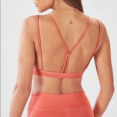 Nwt - Order A Bunch Of Stuff, This One Just Fits Too Small On Me. Coral Color. Make Me An Offer (O: Athleisure Stretch Bra With Straps, Stretch Athleisure Bra, Athleisure Stretch Bra, Spring Strappy Sports Bra With Built-in Bra, Athleisure Stretch Bra With Adjustable Straps, Athleisure Bra With Adjustable Straps, Sports Bra With Removable Pads And T-back, Workout Bra With Removable Pads And Strappy Back, Stretch Sports Bra With Light Support For Barre