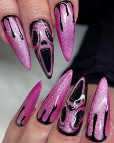 Sharp Claws, Halloween Manicure, Nail Type, Black Nail