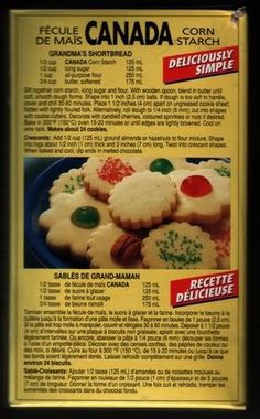 an advertisement for cookies made in canada with the caption's description on it