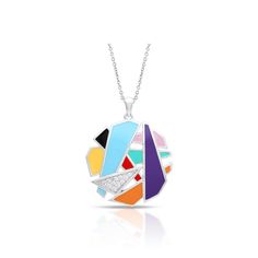 *Chain not included. Click here to view our available chains. Gorgeous gradients of color inspire the imagination in the Spectrum Collection by Belle Étoile. Featuring hand-painted Italian enamel on pavé-set sterling silver, Spectrum is a captivatingly chromatic display of enchanting hues. Description: Hand-painted multicolored Italian enamel with white stones set into rhodium-plated, nickel allergy-free, 925 sterling silver. VP-17051-02 VP-17051-03 Dimensions: 28.2mm width by 35.5mm height Blue Crystal Necklace, Nickel Allergy, Multi Pendant, White Stones, Swarovski Crystal Necklace, Enamel Necklaces, Color Spectrum, Gold Necklace Women, Jewel Box