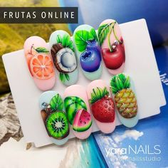 @yaranailsstudio shared a photo on Instagram: “¡CONCURSO!  Participa en este concurso y gana uno de los DOS cupos que sortearemos para el nuevo curso online de FRUTAS del 25 de julio.…” • Jun 19, 2020 at 3:24pm UTC Fruit Nail Designs, Summer Nails Colors Designs, Fruit Cupcakes, Fruit Nail, Nail Stencils, Ongles Nails, Nail Logo, Watercolor Fruit