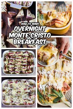 how to make overnight monte cristoo breakfast casserole with cheese and vegetables