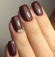 Brown Gel Nails, Makijaż Smokey Eye, Gel Nail Designs, Gold Nails, Nail Polish Colors, Gorgeous Nails, Wedding Nails