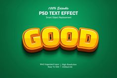 3d text effect good with green background