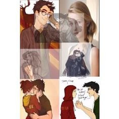 four different pictures of people with glasses on