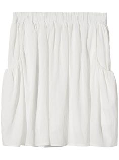 ivory white textured finish elasticated waistband two side inset pockets straight hem thigh-length White Texture, Ivory White, A Line Skirts, Womens Bottoms, Top Brands, A Line, Texture, Luxury Fashion, Skirt