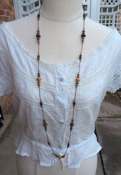 Long Boho Necklace,czech Bead Necklace,boho Jewellery,hippie Long Necklace,womens Jewelry,boho Necklace,beaded Necklace,layering Necklace. - Etsy Long Boho Necklace, Long Necklace Boho, Free Spirited Woman, Making Necklaces, Boho Jewellery, Earthy Color Palette, Necklace Layering, Womens Jewelry, Necklace Beaded