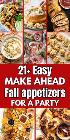 the collage shows different types of appetizers for a party