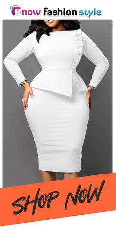 White Casual Work Elegant Solid Patchwork Stringy Selvedge O Neck One Step Skirt Dresses Dress Sewing Tutorials, Classy Gowns, Purple And Gold Dress, Hot Jumpsuits, Cute Short Dresses, African Dresses Modern, Red Dress Short, Inspirational Prayers, African Dresses