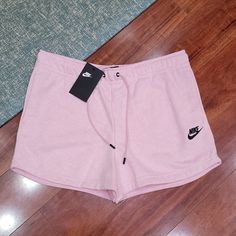 Nwt Nike Knit Sweatshorts. It Has 2 Front Pockets And Inside Material Has Soft Terry Cloth Feel. Color Is Light Heathered Pink. Style Is Standard Fit. Nike Shorts With Built-in Shorts, Casual Shorts With Short Inseam For Leisure, Nike Shorts For Spring, Sporty Above Knee Shorts For Loungewear, Casual Loungewear Bottoms Above Knee, Casual Above Knee Loungewear Bottoms, Casual Above-knee Shorts With Elastic Waistband, Nike Comfortable Shorts, Comfortable Nike Bottoms, Short Length