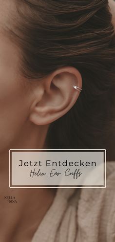 a woman with ear piercings in her ears