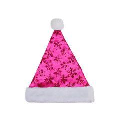 "Get the 14\" Adult Medium Sequin Snowflake Santa Hat, Pink at Michaels. com. Top off your season style with this festive Sequin Santa Hat. This statement piece that’s perfect for passing out presents or serving sweets features a sheer mesh overlay accented with sequin snowflakes, a plush white brim and pom-poms atop the hat. Details: Pink 14\" x 12\" Brim size: 21\" (medium) Care instructions: spot clean only Material(s): polyester | 14\" Adult Medium Sequin Snowflake Santa Hat, Pink By Northli Sequin Snowflake, Christmas Party Hats, Christmas Santa Hat, Pink Costume, Holiday Hats, Christmas Costume, Christmas Central, Stocking Tree, Snowflake Christmas